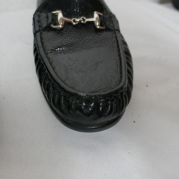 SAS Metro Horse Bit Loafers Slip-On Flat Black Patent Leather Tripad Size 9.5 M - Picture 7 of 11